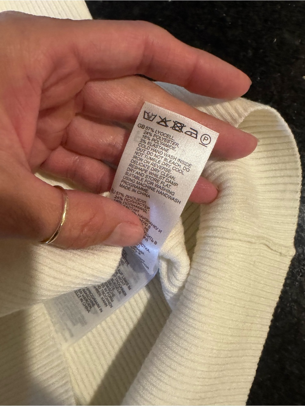 Reiss Off-White Ribbed Cutout-Strap Tank - Picture 11 of 12